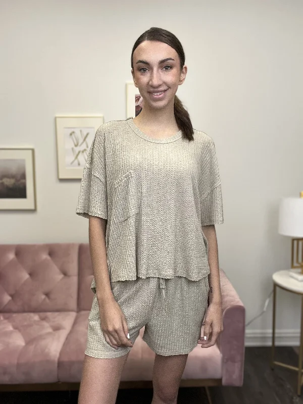 Sweet Style Be Free Women's Textured Loungewear Set