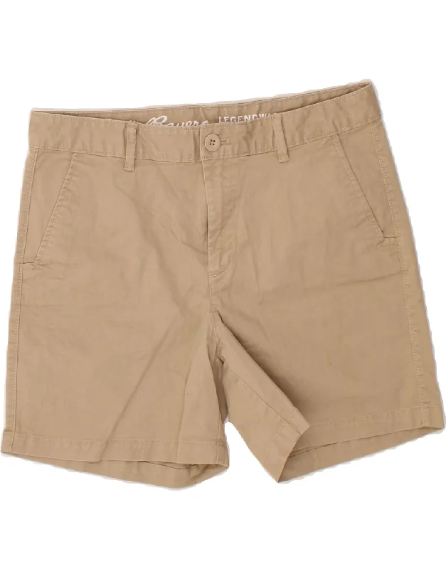 Classic Design EDDIE BAUER Womens Slightly Curvy Chino Shorts US 8 Medium W32 Beige