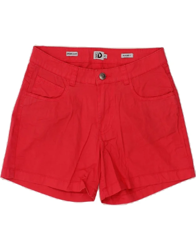 Comfort Fit DACK'S Womens Regular Fit Casual Shorts IT 40 Small W28 Red