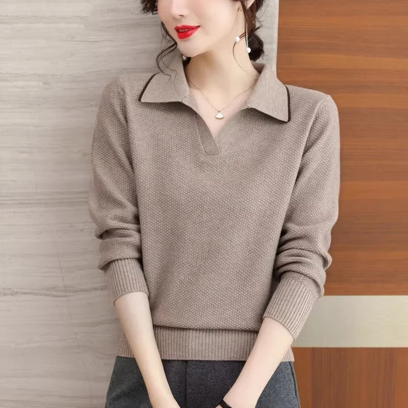 Elegant Series Leisure Loose Lapels Elegant Knitwear