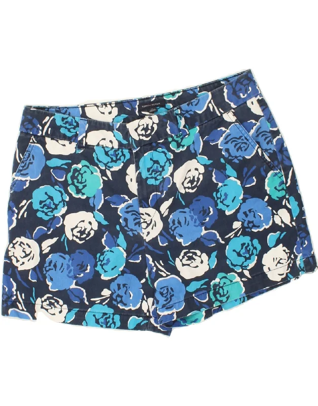 Everyday Style TOMMY HILFIGER Womens Chino Shorts US 12 Large W36  Blue Floral Cotton