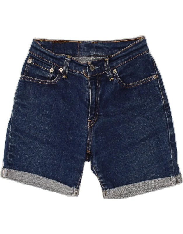 Soft Touch LEVI'S Womens Denim Shorts W28 Medium Blue Cotton