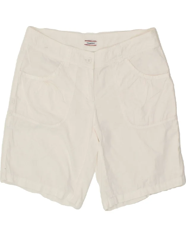 Fashion Style KANGAROOS Womens Casual Shorts UK 12 Medium W30  White Cotton