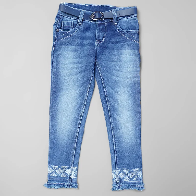 Sports Fitness Style Girls Slim fit Jeans
