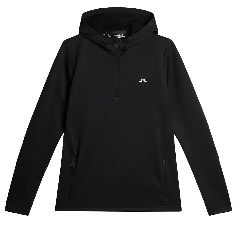 Soft Touch Womens Aerial Quarter Zip Hoodie Black - SS25