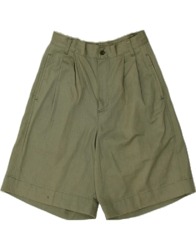 Romantic And Fresh VINTAGE Womens High Waist Pegged Chino Shorts W26 Small  Khaki