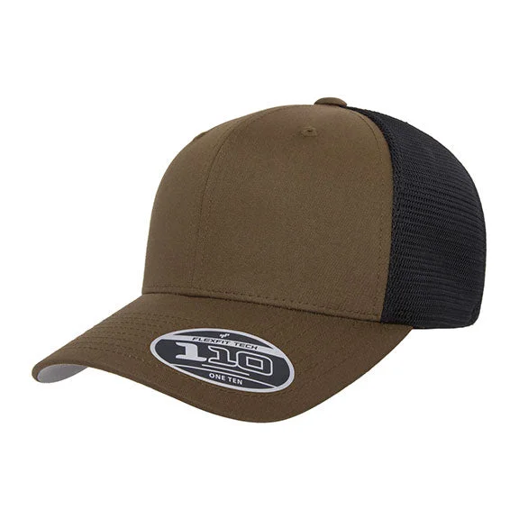 Effortless Elegance 110MT - Flexfit 110® Adult Adjustable Mesh Cap | Coyote Brown/Black Effortless Elegance 110MT - Flexfit 110® Adult Adjustable Mesh Cap | Coyote Brown/Black