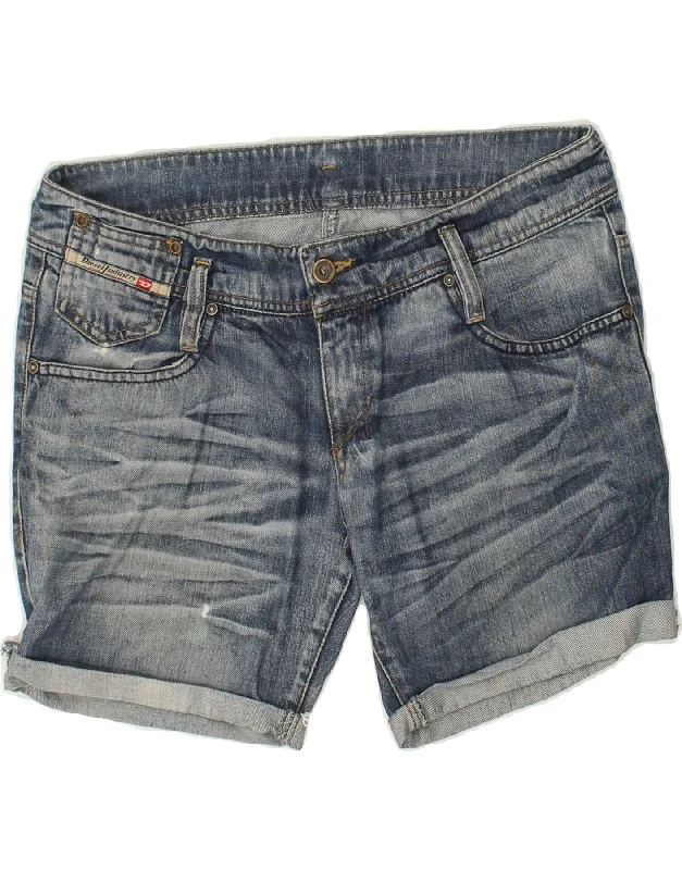 Classic Style DIESEL Womens Denim Shorts W32 Large Blue Cotton
