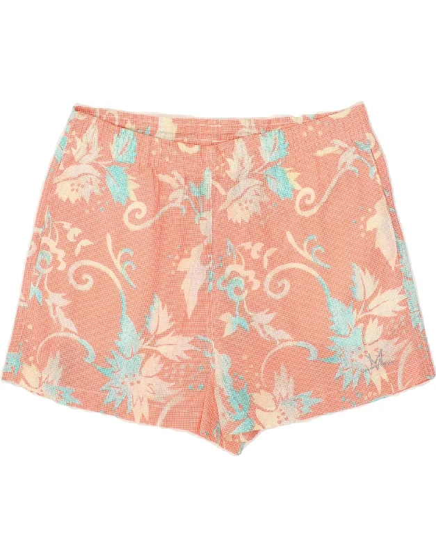 Leisure And Entertainment MAIER Womens Shorts UK 14 Medium W30  Pink Floral Cotton