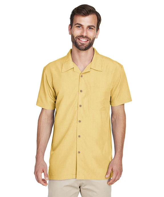 Elegant Tailoring M560 - Harriton Mens Barbados Textured Camp Shirt | Pineapple