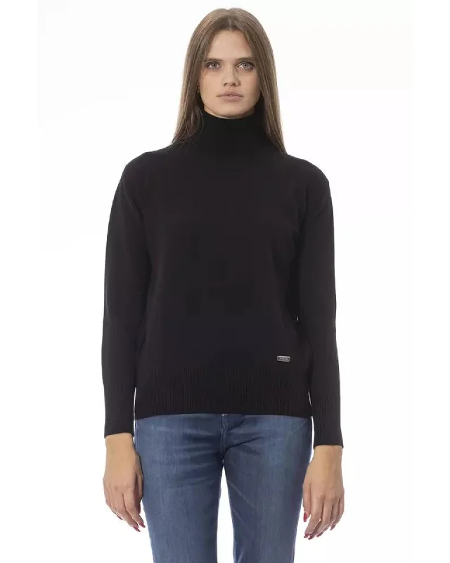 Energetic Baldinini Trend Women's Black Wool Sweater - 44 IT