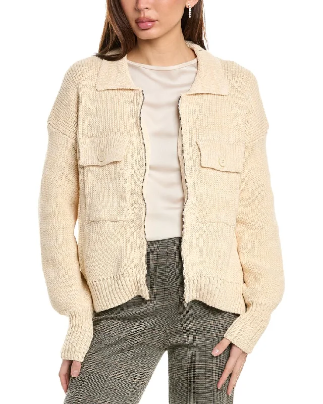 Relaxed Chic LABIZ Zip Front Cardigan