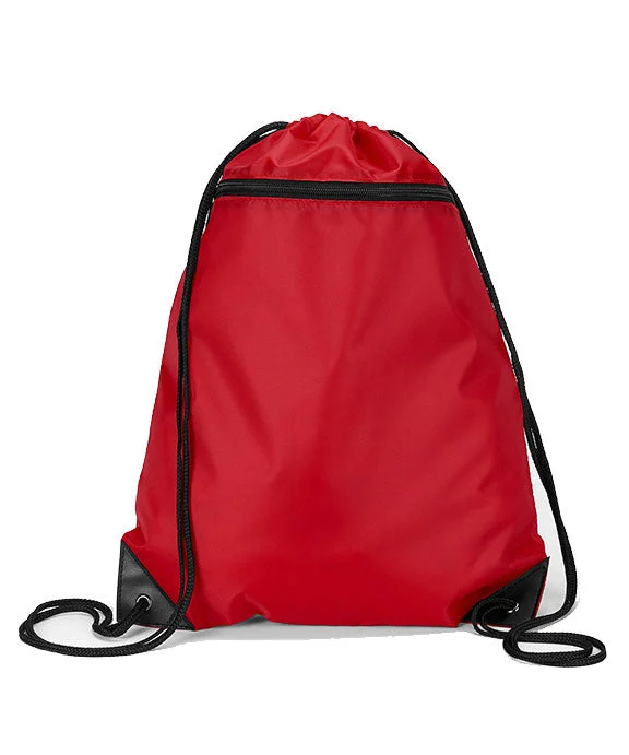 New Design 8888 - Liberty Bags Zipper Drawstring Backpack | Red