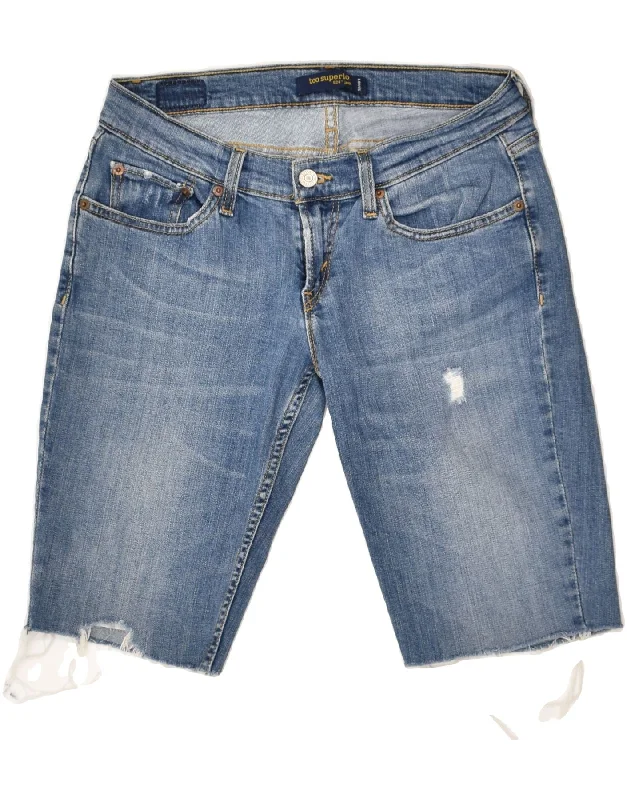 Customized Version LEVI'S Womens Denim Shorts US 7 Medium W30 Blue Cotton