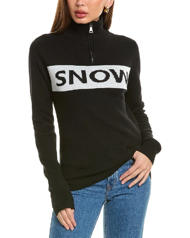 Age-reducing Style SKEA Reed Wool-Blend Snow Sweater