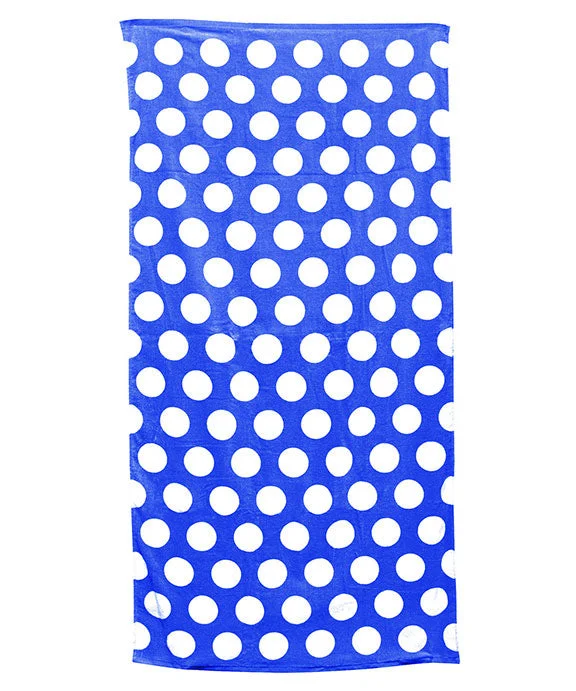 Urban Fashion C3060 - Carmel Towel Company Classic Beach Towel | Royal Polka Dot