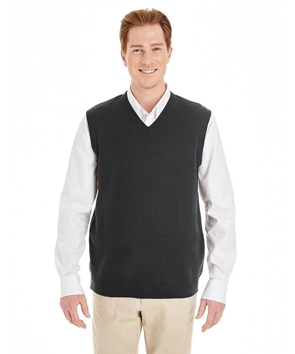 Fashion Concept M415 - Harriton Mens Pilbloc™ V-Neck Sweater Vest | Black