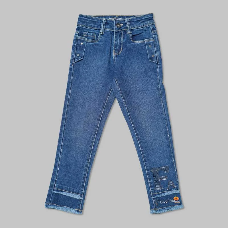 Retro Style Jeans for Girls and Kids with Soft Fabric