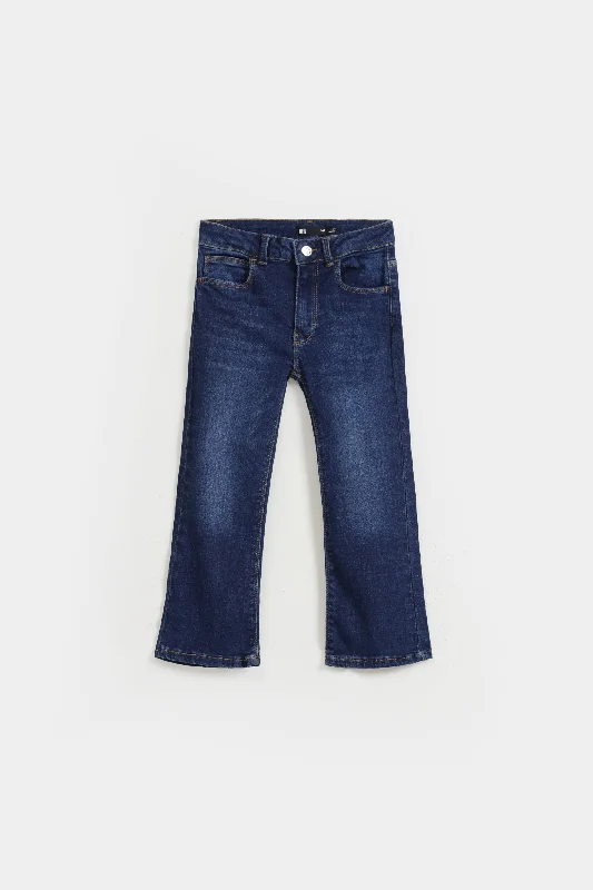 Sports suit style Flared Denim Jeans