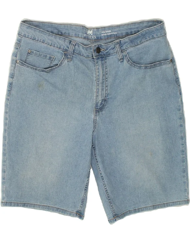 Retro Literary Style LEE Womens Riders Denim Shorts W36 XL Blue Cotton
