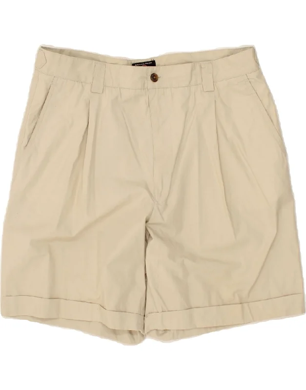 Embroidered Letters COLMAR Womens Pegged Chino Shorts IT 52 2XL W38  Beige Cotton