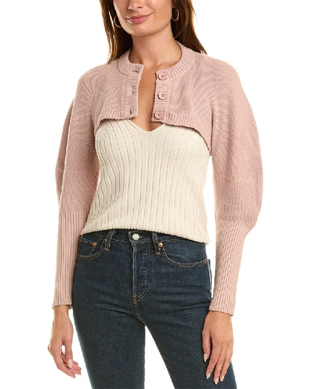Slightly Flared Design 525 America Links Teeny Cardigan