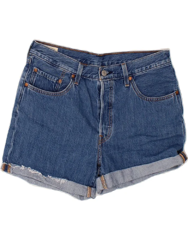 Soft Textures LEVI'S Womens 501 Denim Shorts W30 Medium Blue Cotton