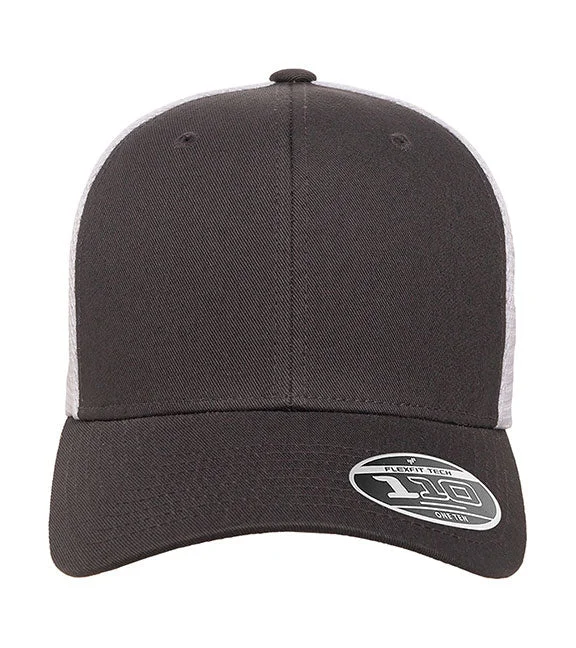 Soft Fabrics 110MT - Flexfit 110® Adult Adjustable Mesh Cap | Charcoal/White