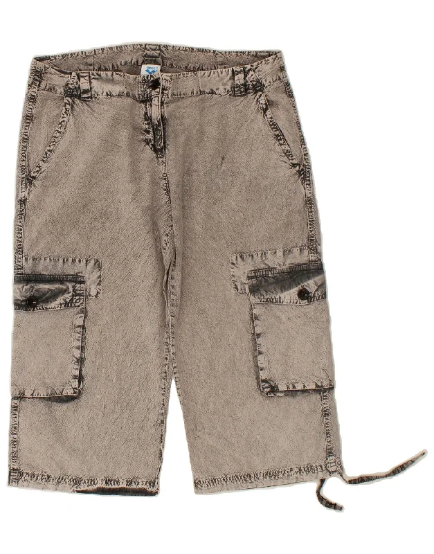Personal Design ARENA Womens Cargo Bermuda Shorts UK 10 Small W32 Grey
