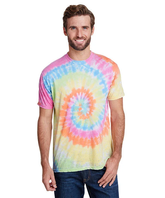 Comfortable Looks CD1090 - Tie-Dye Adult Burnout Festival T-Shirt | Pastel