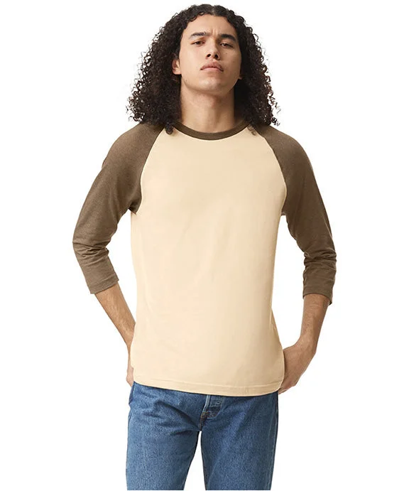 American Style 2003CVC - American Apparel Unisex CVC Raglan T-Shirt | Heather Bone/Heather Army American Style 2003CVC - American Apparel Unisex CVC Raglan T-Shirt | Heather Bone/Heather Army