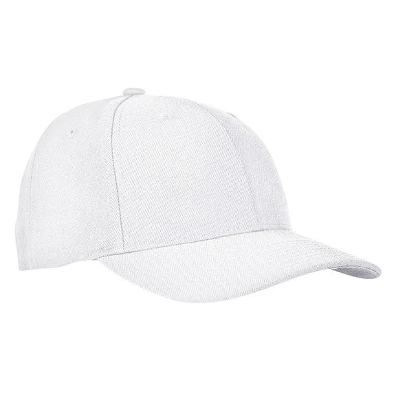 Soft Textures 6789M - Yupoong Premium Curved Visor Snapback Hat | White