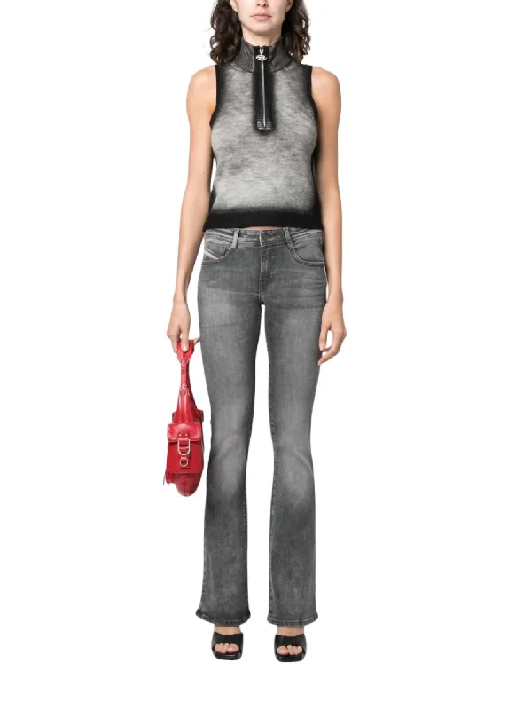 Soft Clothing 1969 D-Ebbey Slim Waist Bootcut Flare Jeans In Gray