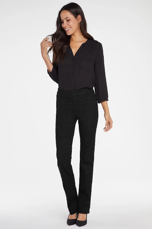 Versatile Style Marilyn Straight Pull-On Jeans - Black