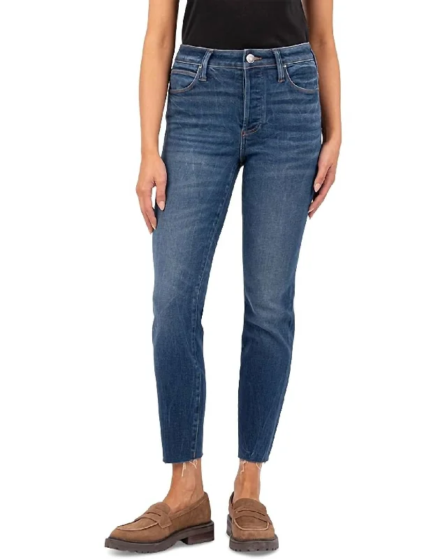 All-Day Wear Charlize High Rise Cigarette Leg Jeans In Jubilant