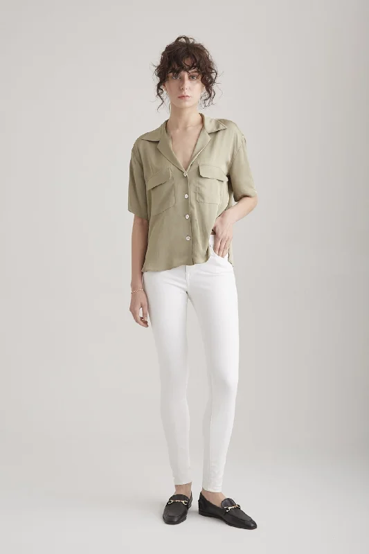 Luxury Classic Sophia High Waist Reshape 5 Pocket Jeans White