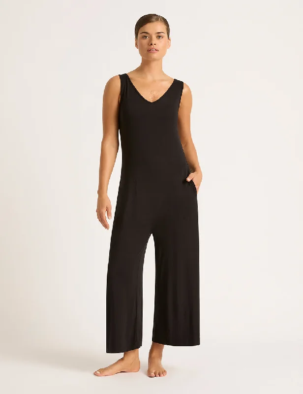 Comfortable Outfits Long Jumpsuit - Black