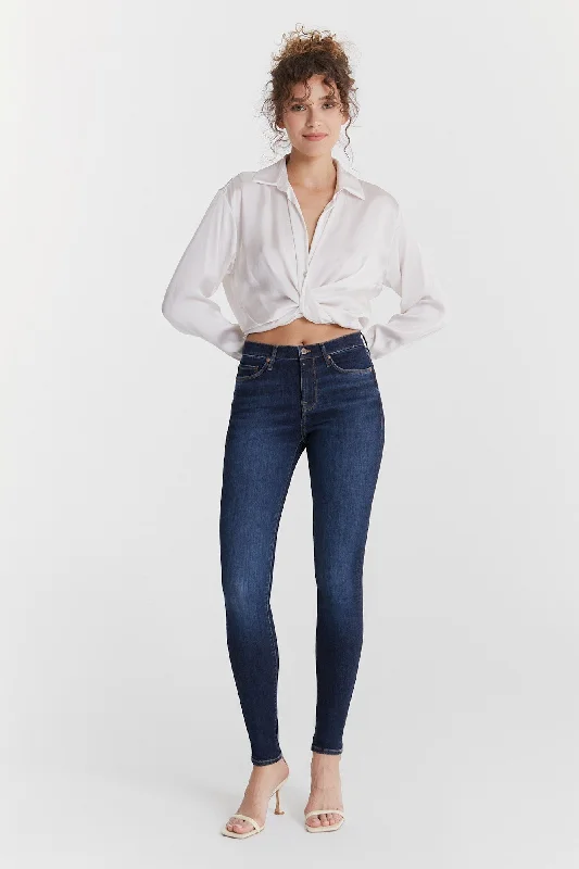 Modern Comfort Sophia High Waist Reshape 5 Pocket Jeans Deep Blue