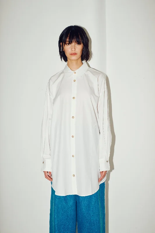 Cozy Fit Cotton Poplin Oversized Shirt Dress
