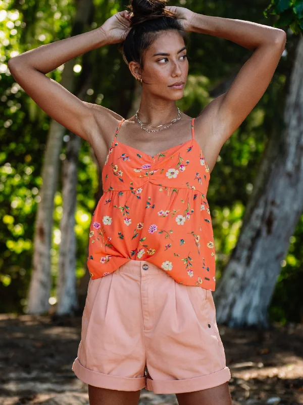Effortless Style Mucho Mahalo Cami Tank - Dark Coral