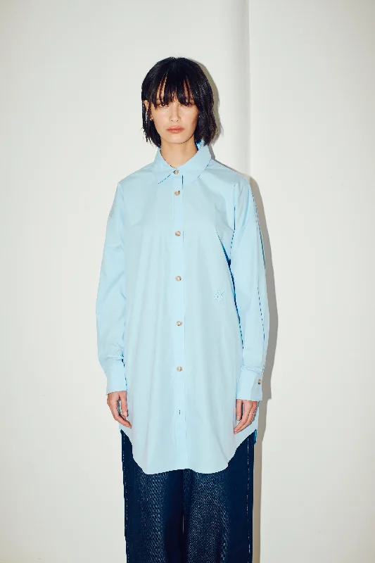Trendy Comfort Cotton Poplin Oversized Shirt Dress