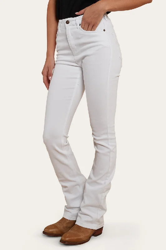 Fresh Wear Penny Womens High-Rise Bootleg Jeans - White