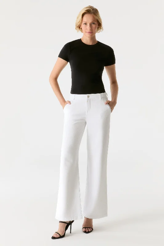 Cool Style Maxine Low Waist Full Jeans White