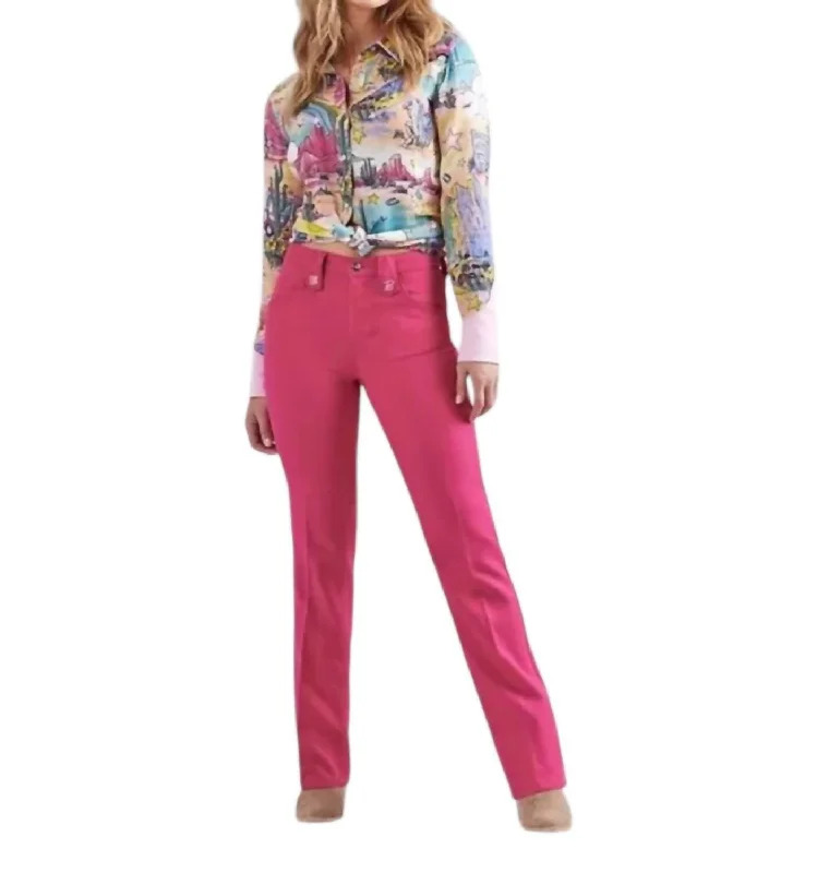 Sports Fitness Wear Women's Wrancher Jean In Barbie Pink