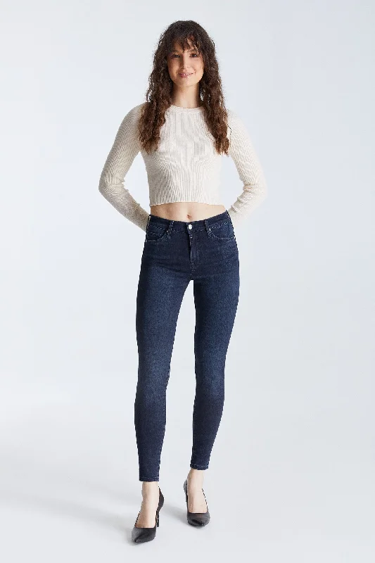 Chic Lounge Sophia High Waist Reshape 5 Pocket Jeans Blue Black