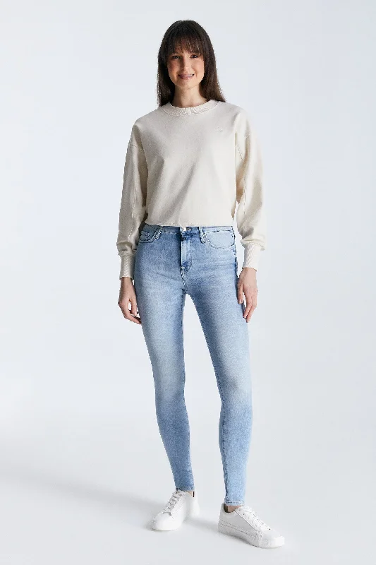 Stylish Comfort Sophia High Waist Reshape 5 Pocket Jeans Light Blue