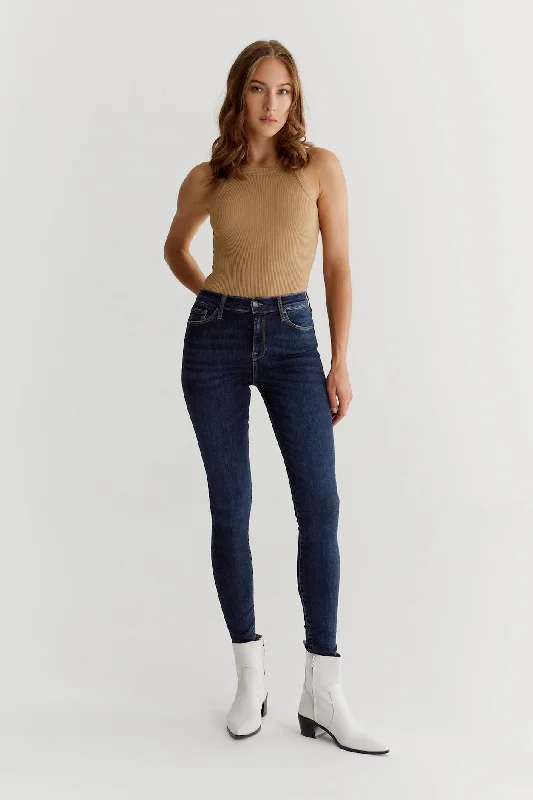 Fashion Touch Sophia High Waist Reshape 5 Pocket Jeans True Blue