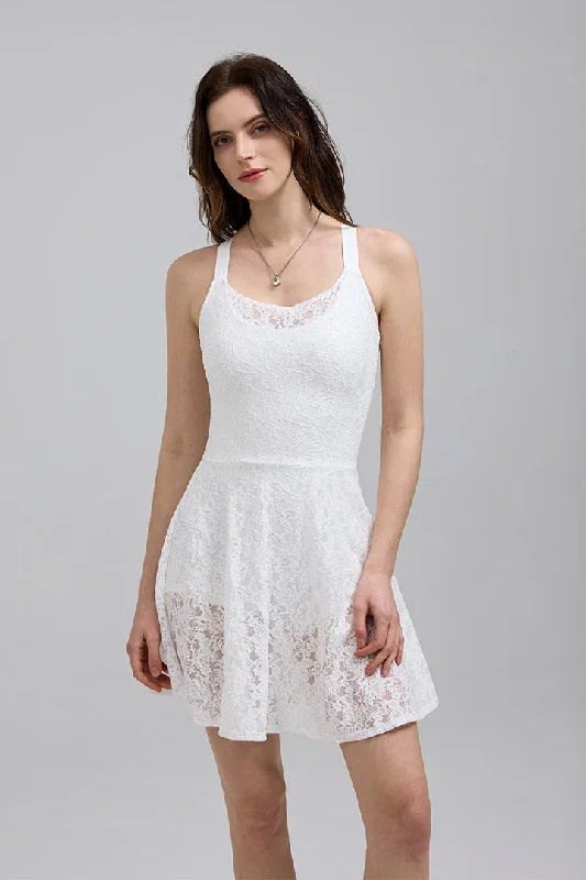 Literary Style BreeLite™ Cross Back Lace Dress