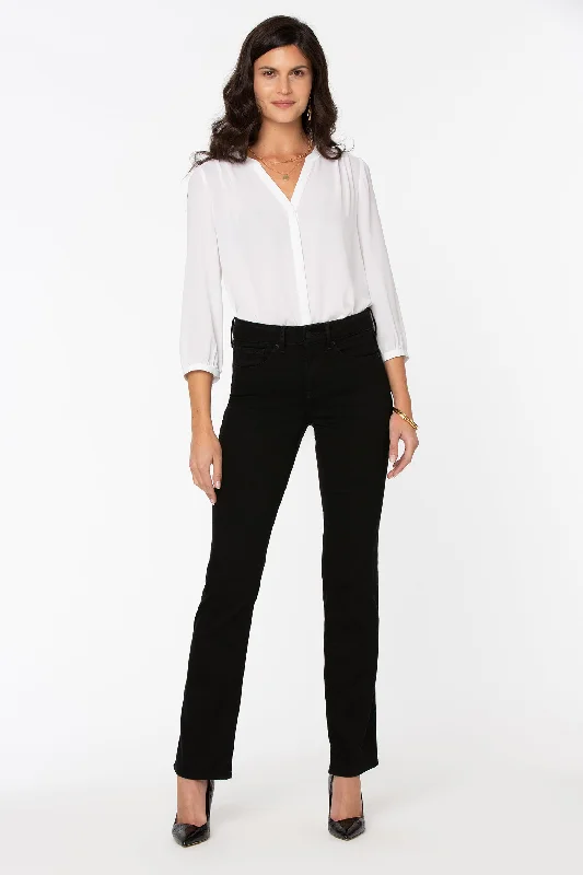 Retro Literary Style Marilyn Straight Jeans - Black